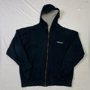Vintage Reebok Black Embroidered Logo Full Zip Hooded Jacket Adult Size Large
